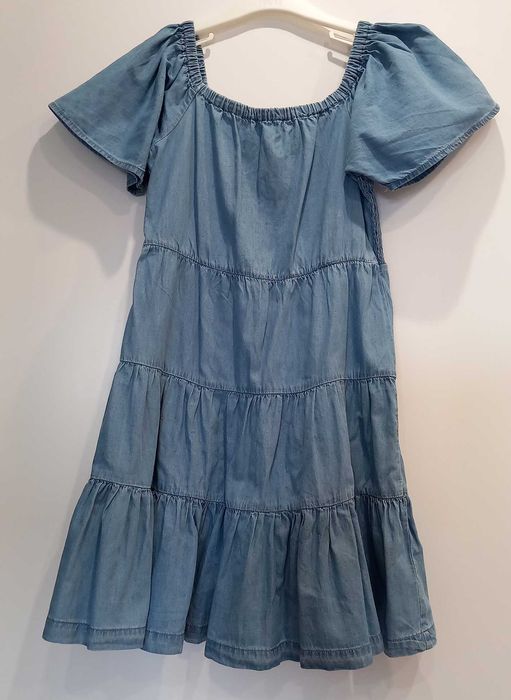 vestido de ganga fresco para criança 7-8 anos