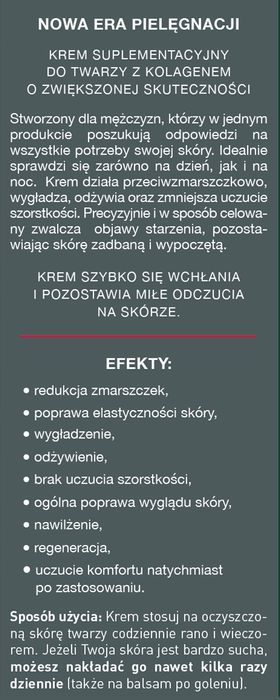 Janda Men Krem Do Twarzy Suplementacyjny Z Kolagenem Odżywczy 50 Ml