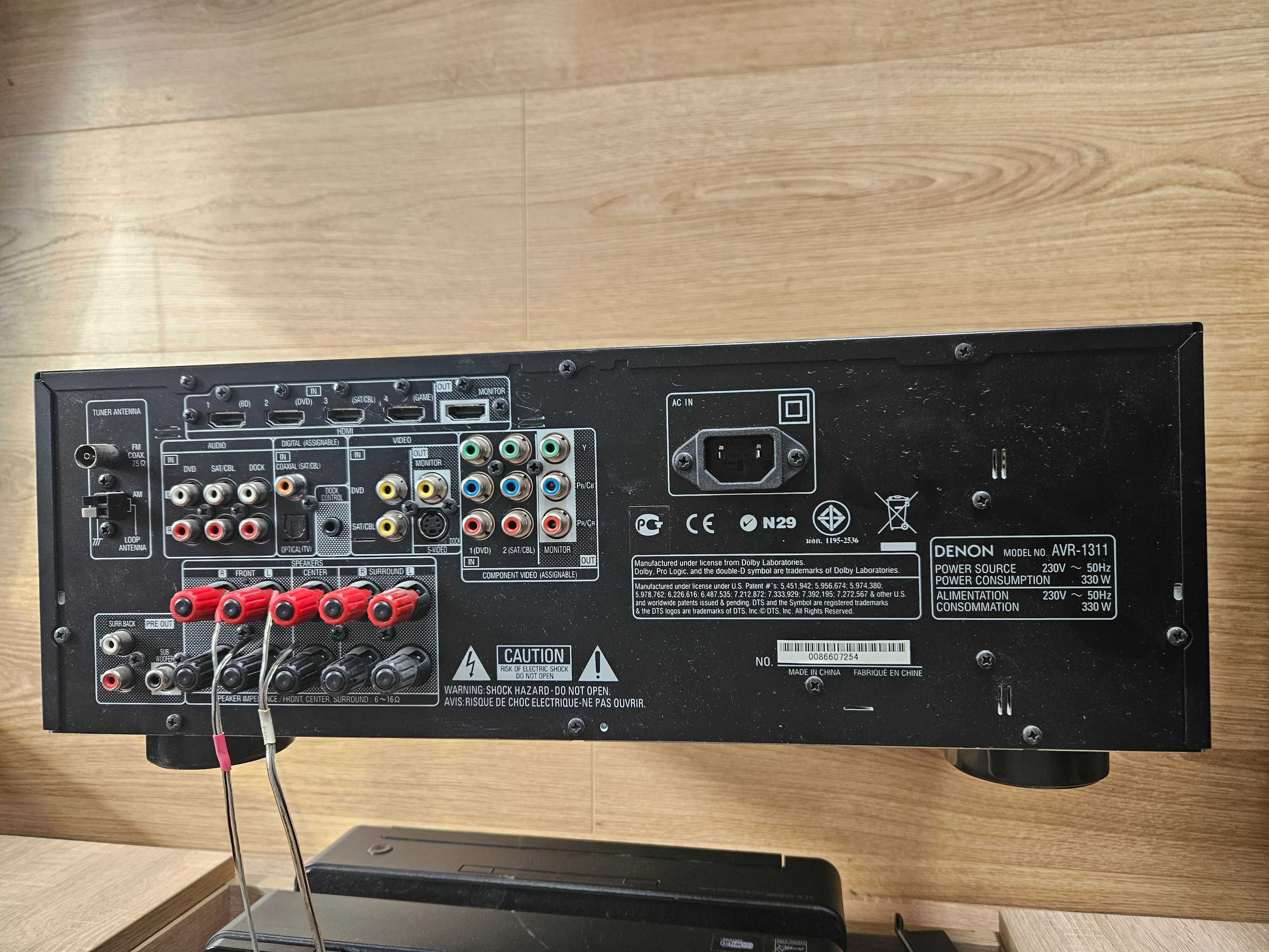Amplituner DENON AVR1311 plus zestaw glosników Eltax