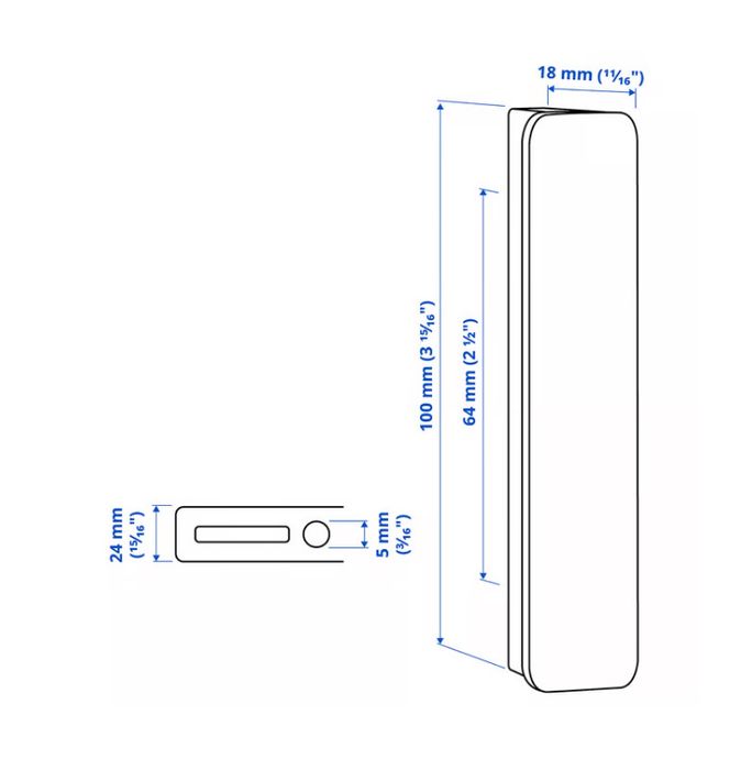 4 puxadores Hackas de 100 mm