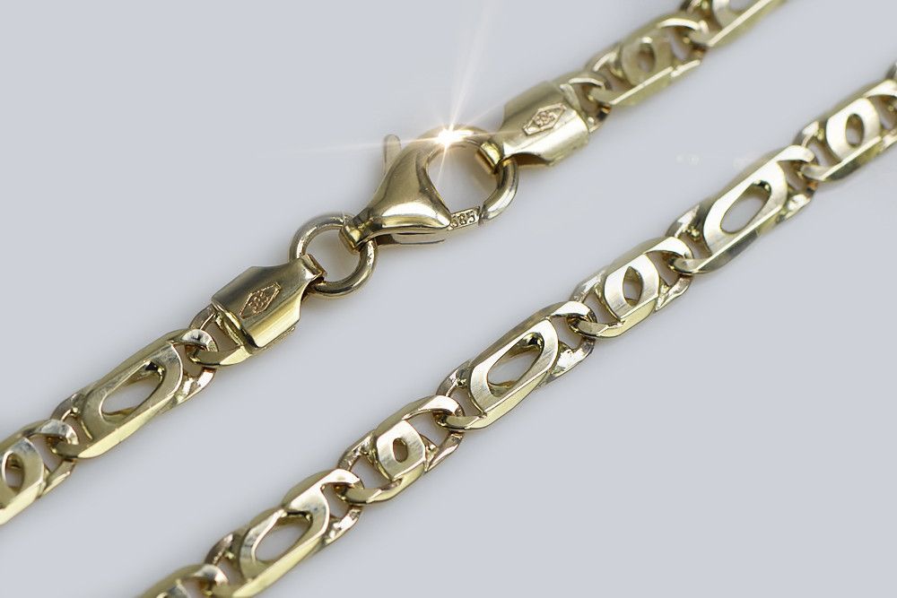 Łańcuszek z żółtego żółte 13g Tygrysie oko 14k 585 włoski cc021y