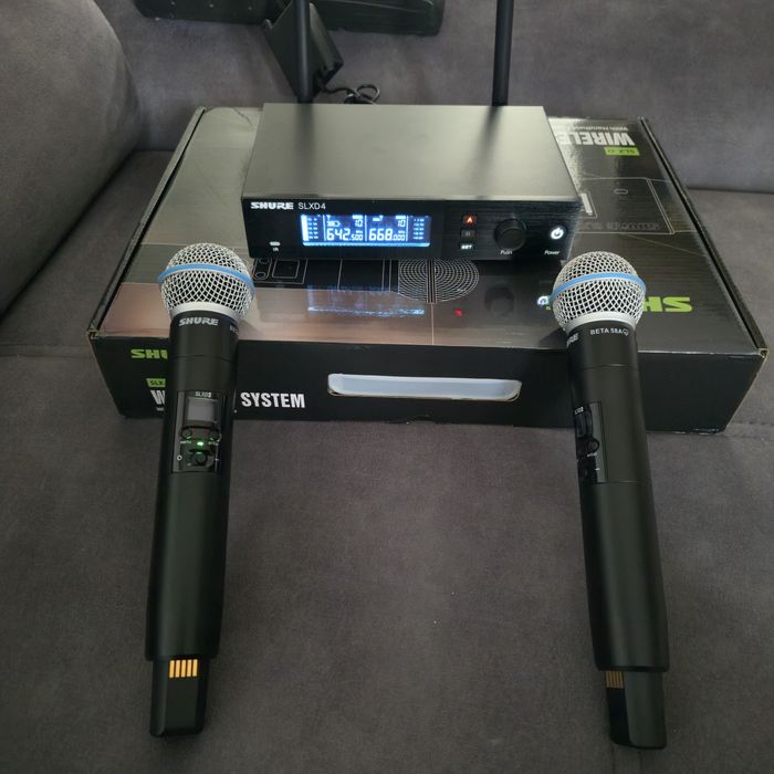 Shure SLXD4/B58 System bezprzewodowy z 2 mikrofonami ręcznymi Beta 58