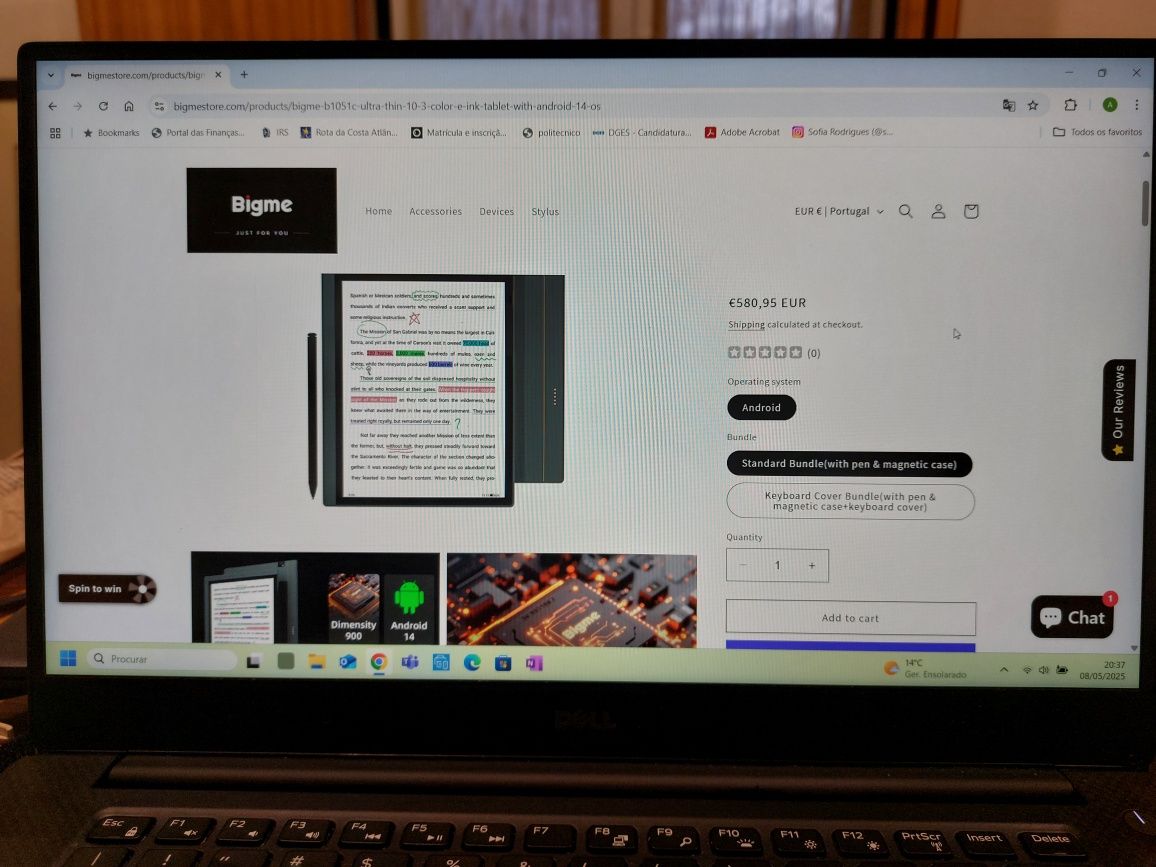 Bigme B1051C Color E ink Tablet