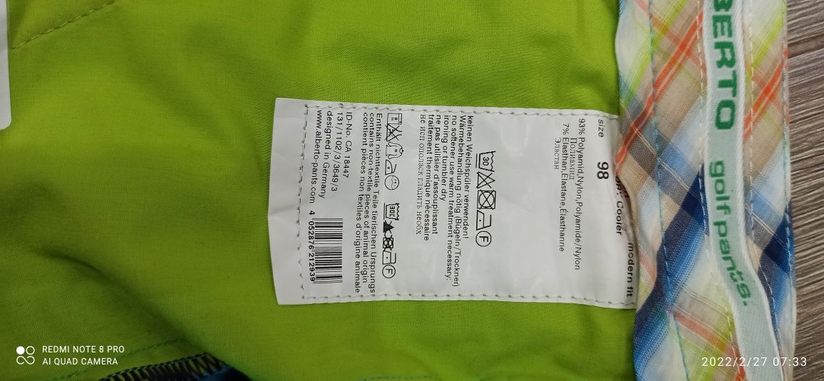 Alberto golf pants spodnie do golfa