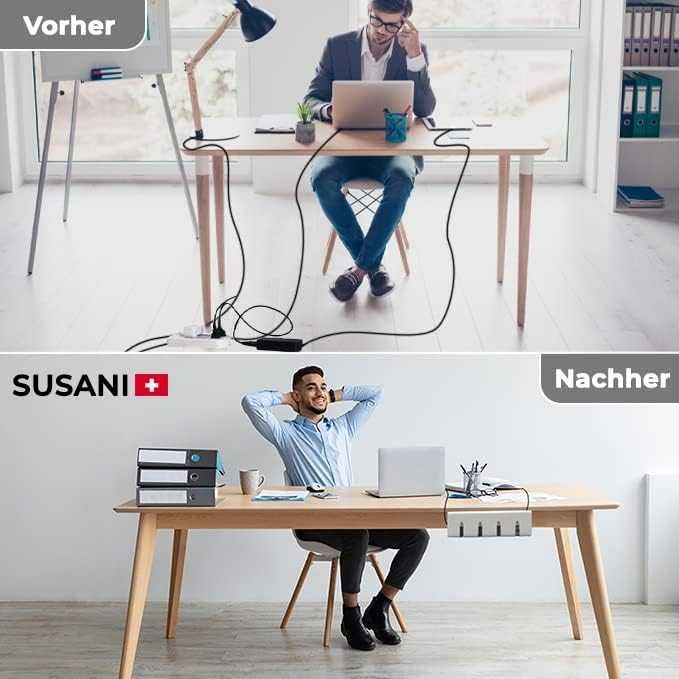 Kanał na kable pod biurko organizer półka 626