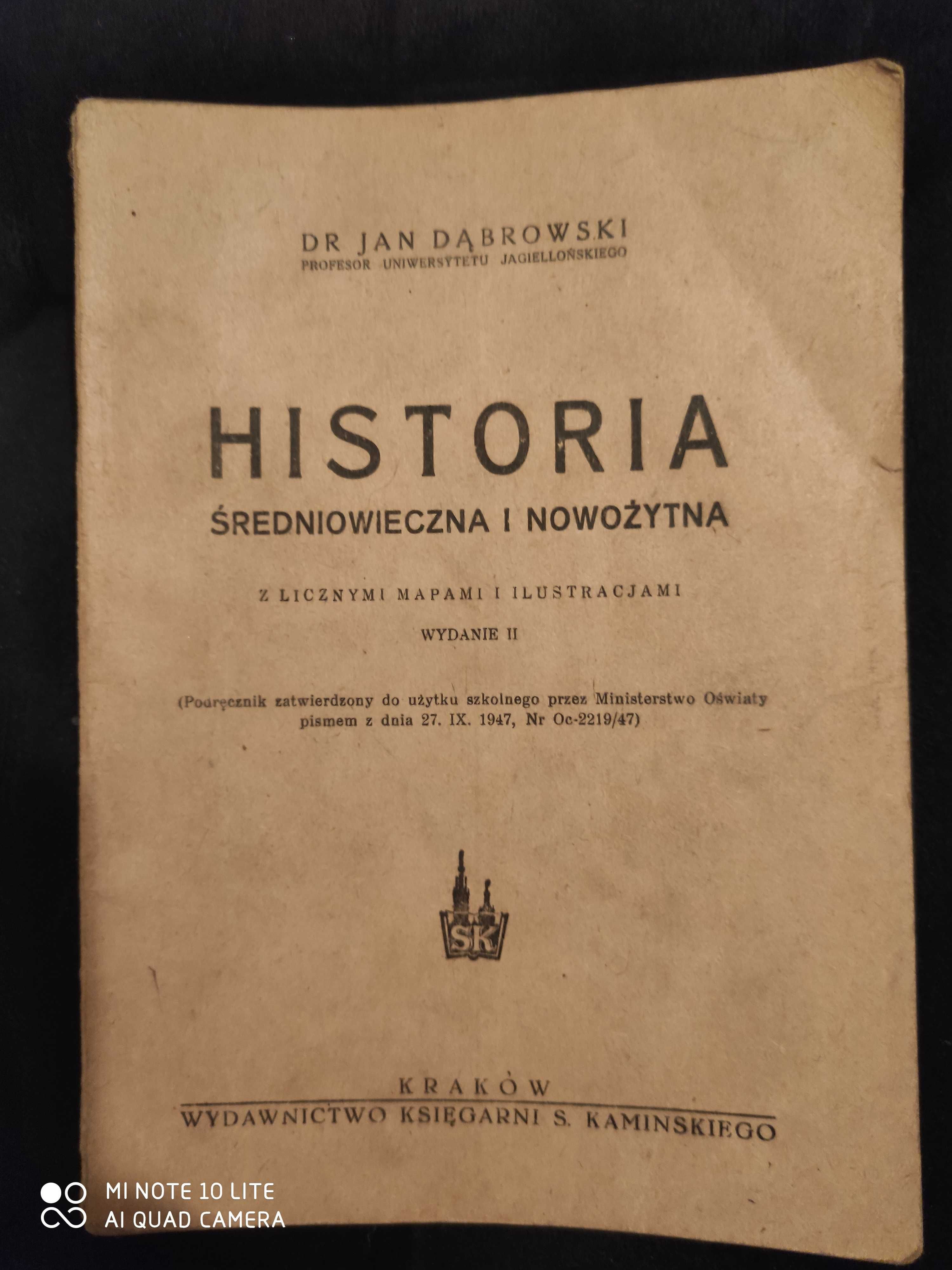 Jan Dąbrowski Historia Średniowiecza i Nowożytna 1947