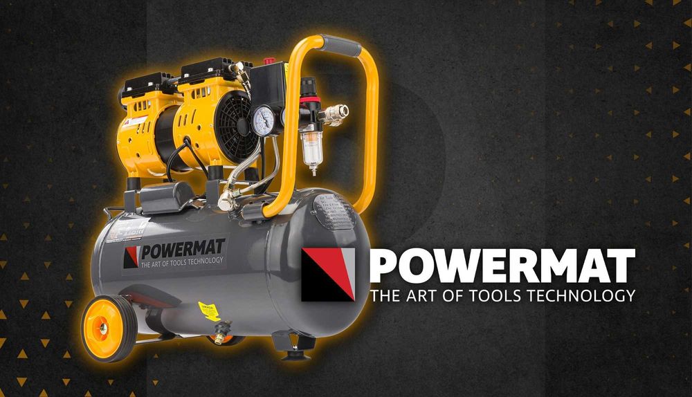 Kompresor bezolejowy 24l sprężarka 8 bar 220l/min 230v cichy 59db