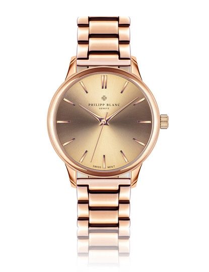 Relogio Philip Blanc Rose Gold Unissexo (Novo)