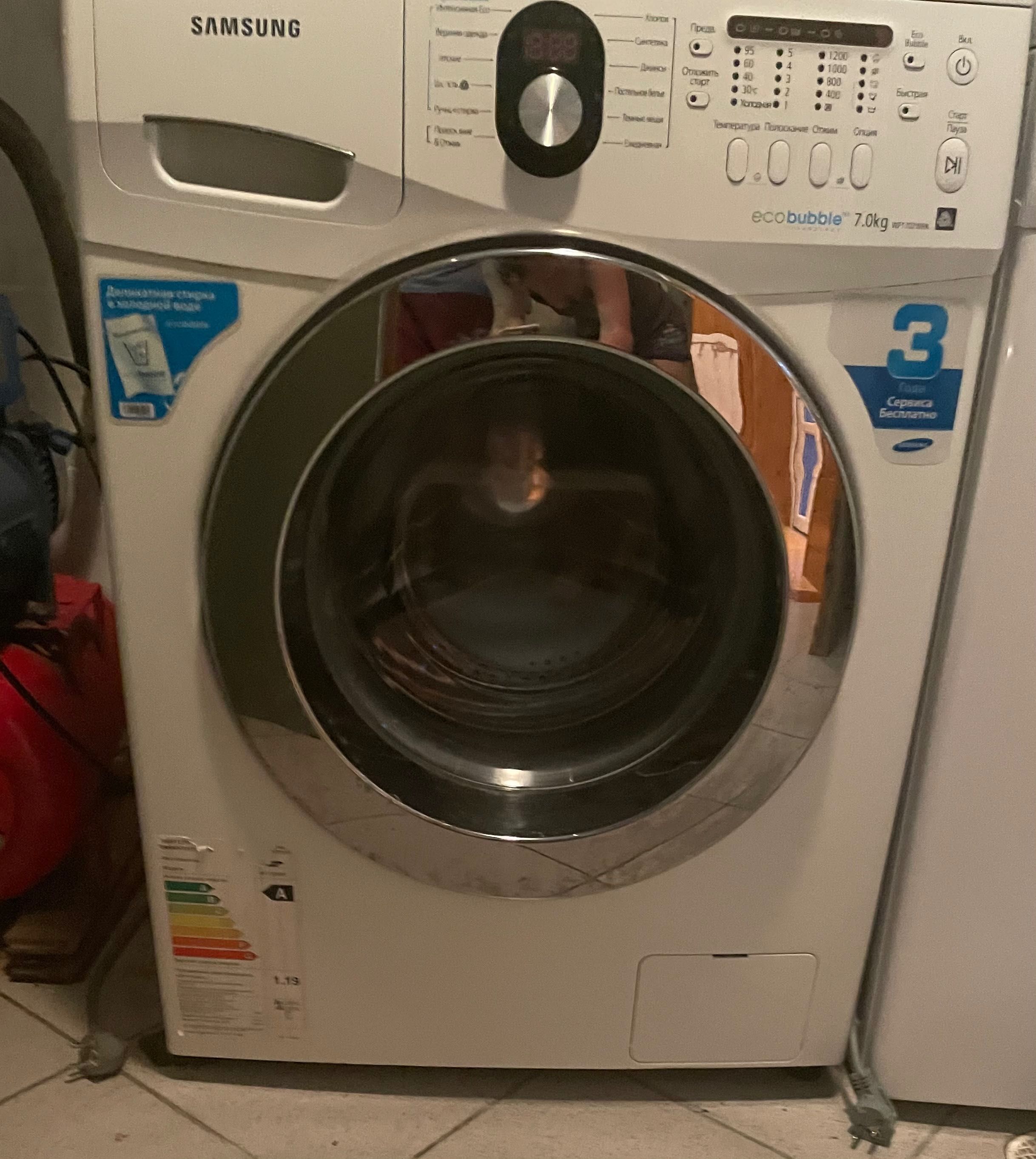 Пральна машина Samsung WF1702WRK білий
Diamond бульбашкове прання 7 kg