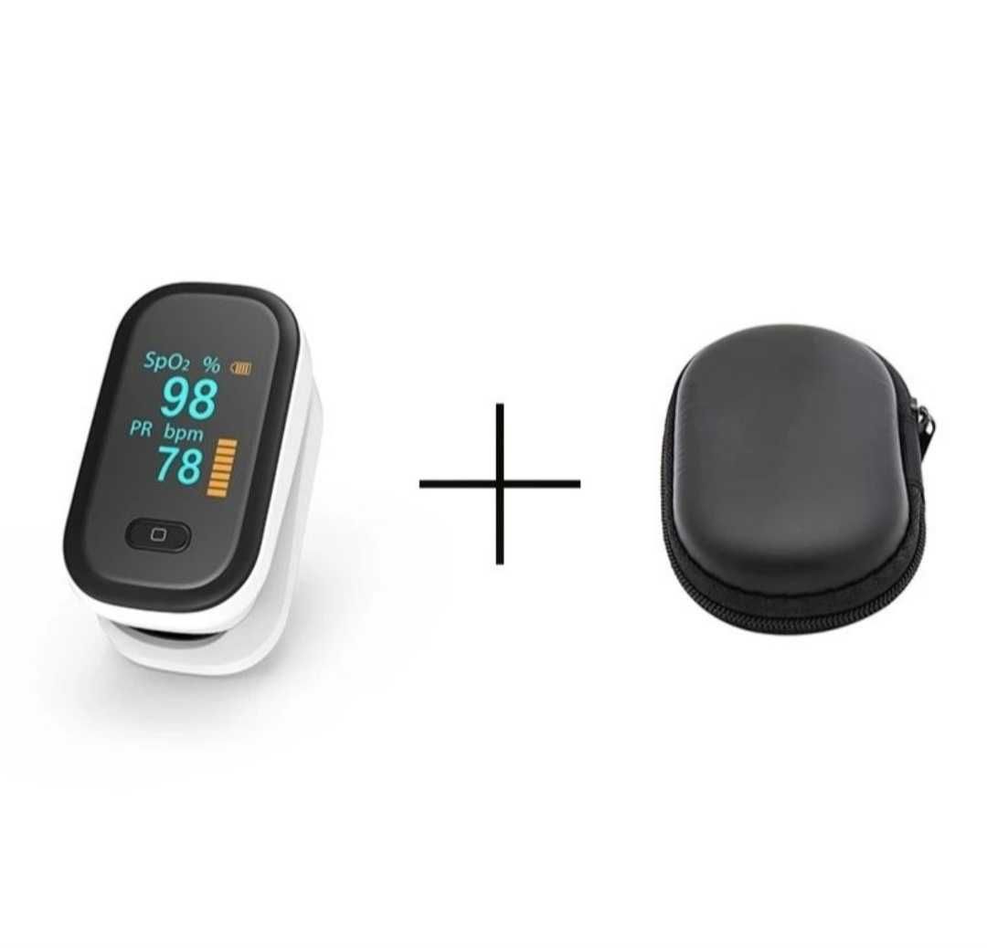 Pulsoksymetr napalcowy oled z etui