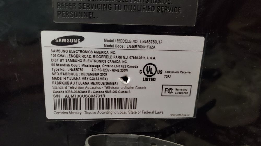 Телевізор samsung 50 дюймів, full HD.  Ln46b750u1f