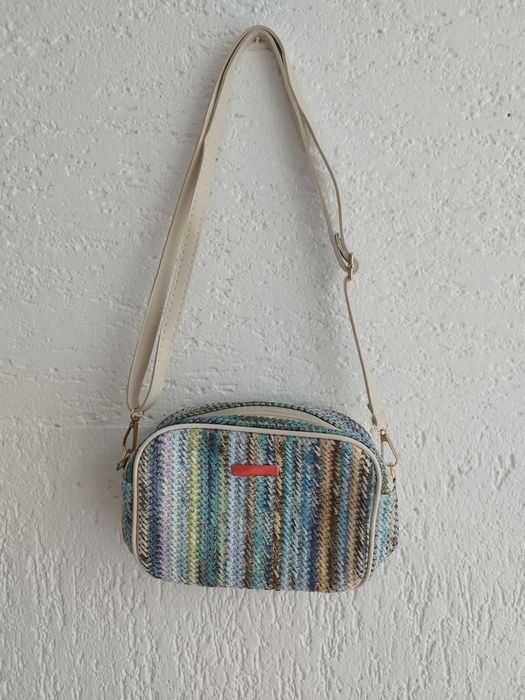 Boho torebka w odcieniach niebieskiego
