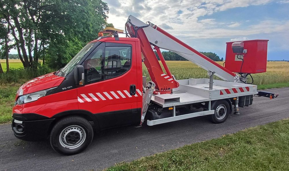 Iveco daily , zwyżka podnośnik koszowy multitel alu 160 ds , gsr isoli