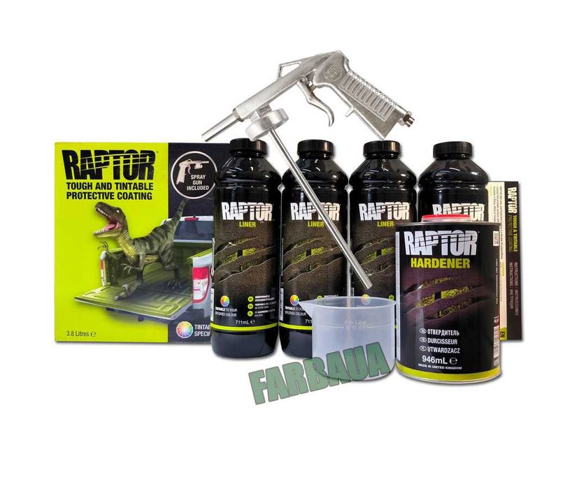 Захисне покриття (фарба) підвищеної міцності U-POL Raptor з пістолетом