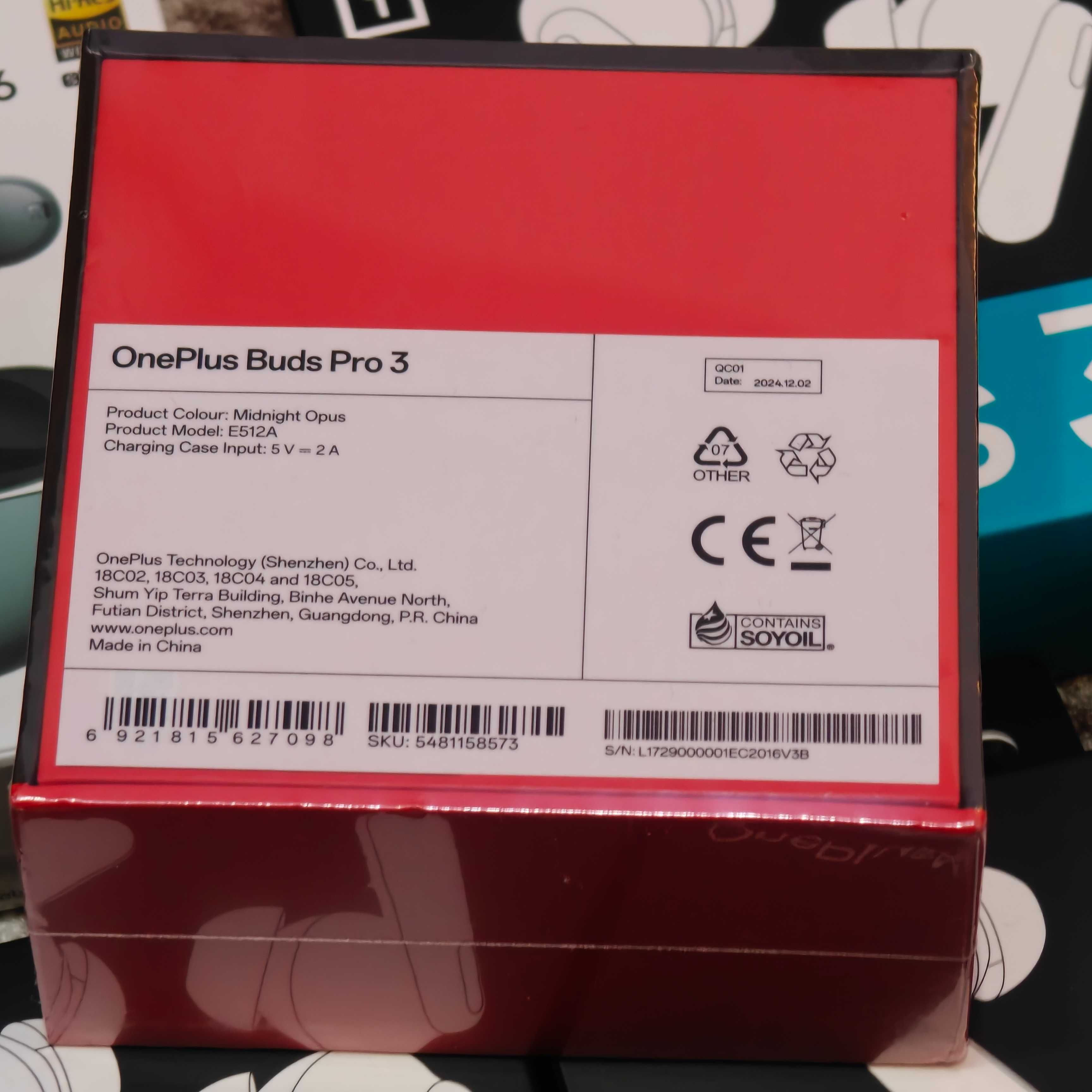 Навушники OnePlus buds 3 pro Global version Midnight oplus black