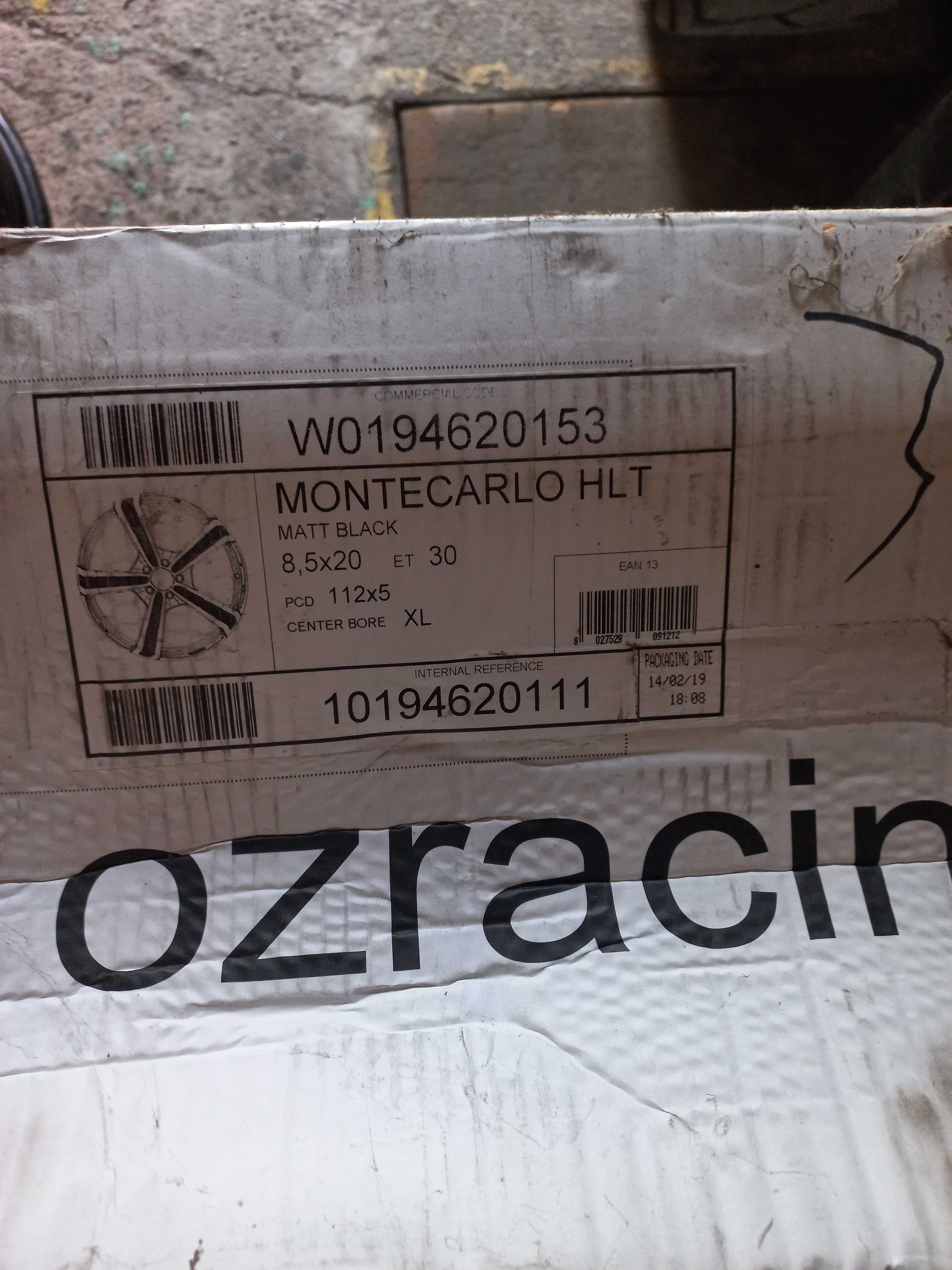 Alufelga OZ Montecarlo HLT Matt Black 20" 5x112 ET30