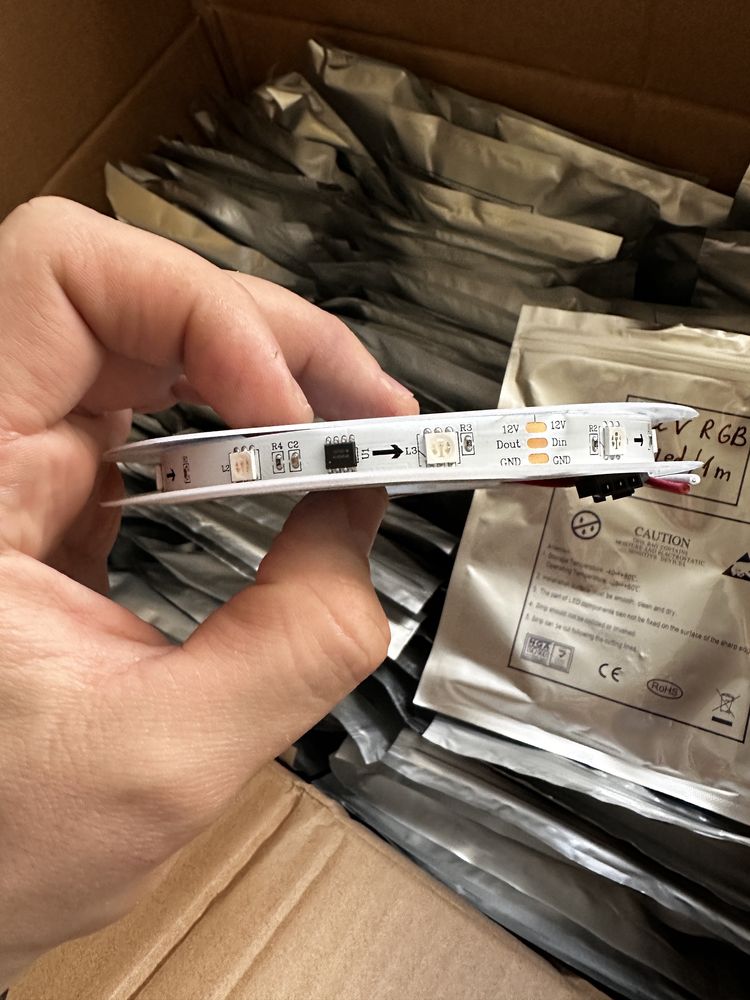 Led стрічка ws2812 RGB Світлодіодна smd5050 IP20