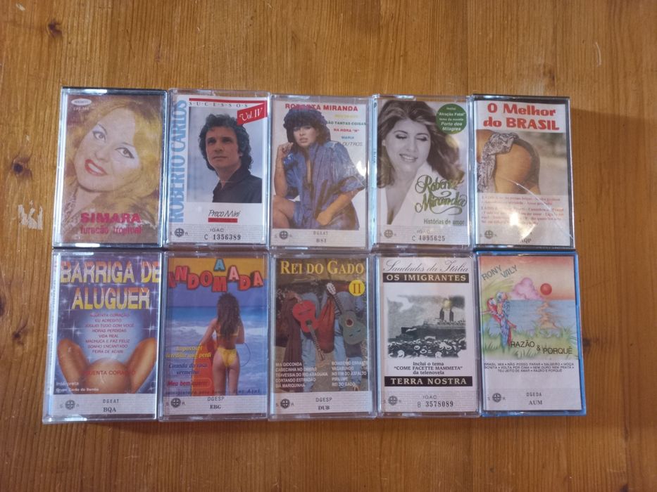 Cassetes música portuguesa e brasileira