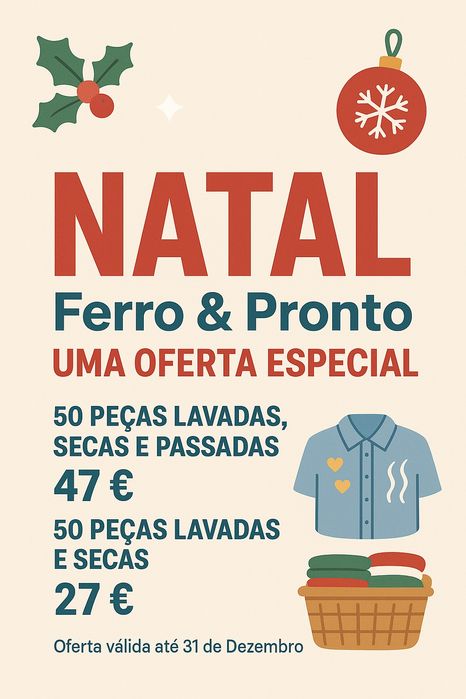 Lavamos, secamos e passamos