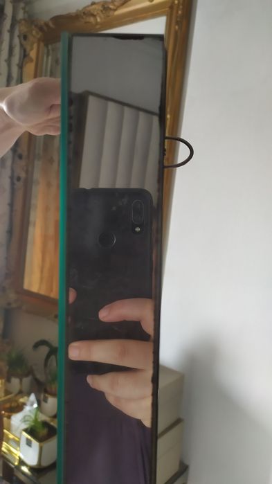 Espelho alto com suporte atrás para ficar de pé ou pendurar