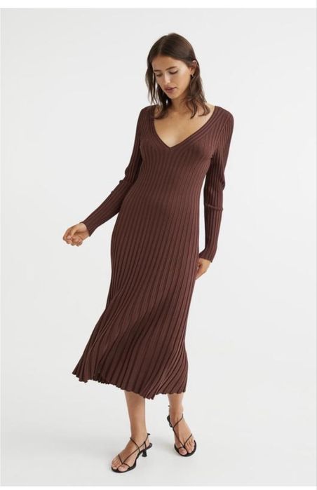 H&M сукня в рубчик