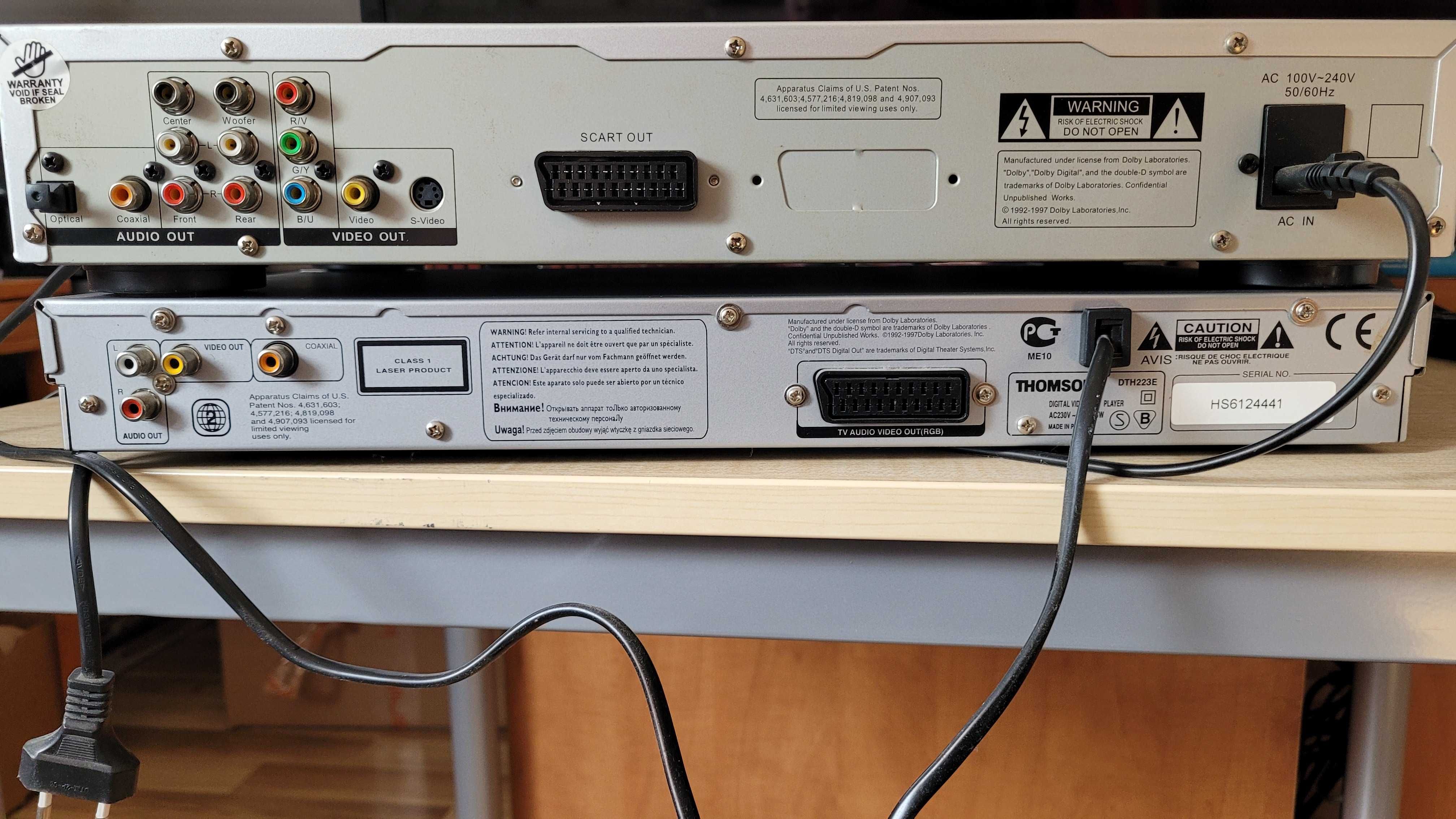 Odtwarzacz DVD Thomson DTH223E i MBO Dvd-Player 940 Plus komplet 2 szt
