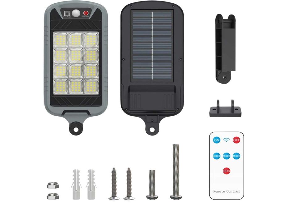 Lampa solarna LED 400W z czujnikiem ruchu i pilotem