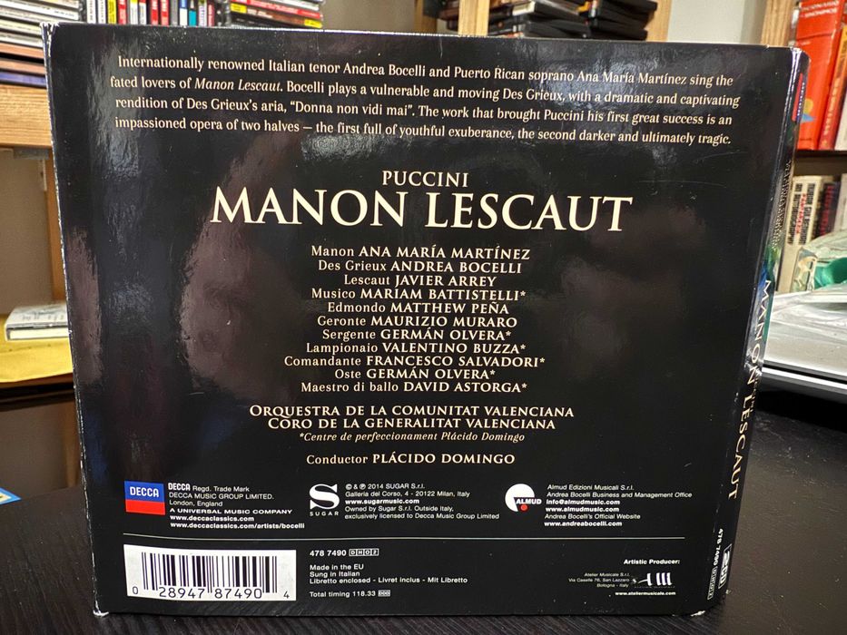 Puccini – Manon Lescaut – Andrea Bocelli, Ana Maria Martinez – Domingo