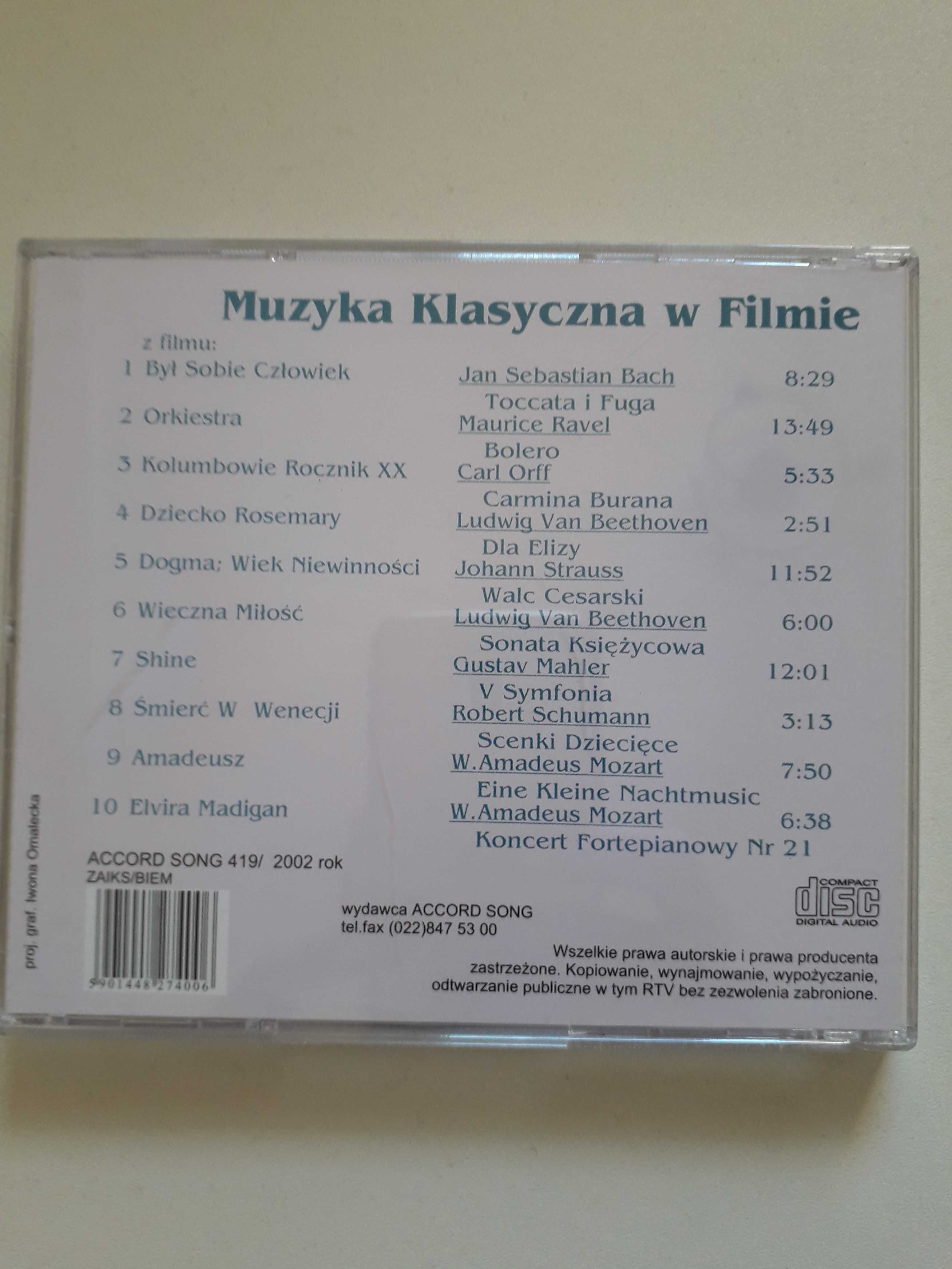 Muzyka klasyczna w filmie, płyta CD