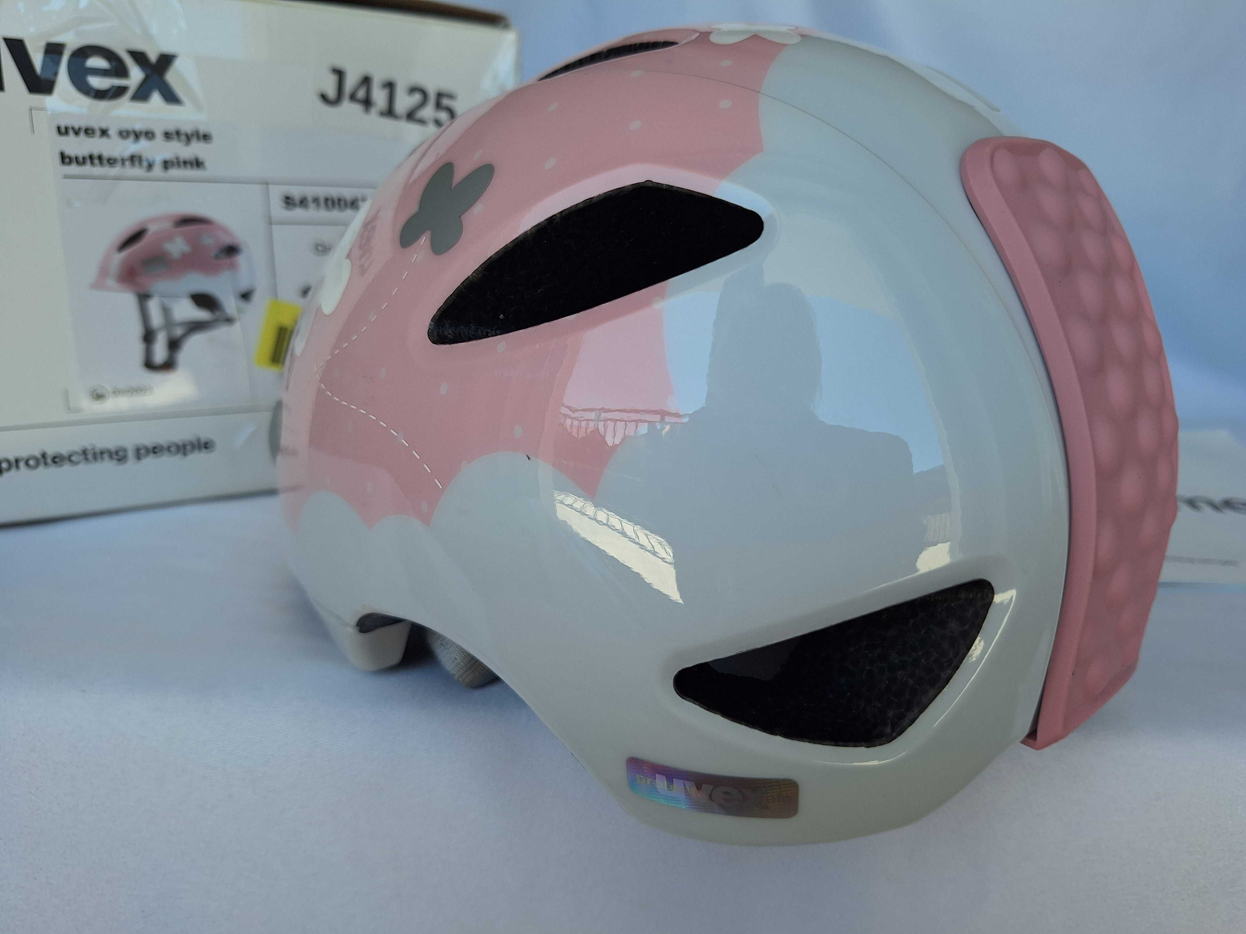 Kask rowerowy dziecięcy Uvex Oyo Style Butterfly Pink XS 45-50cm