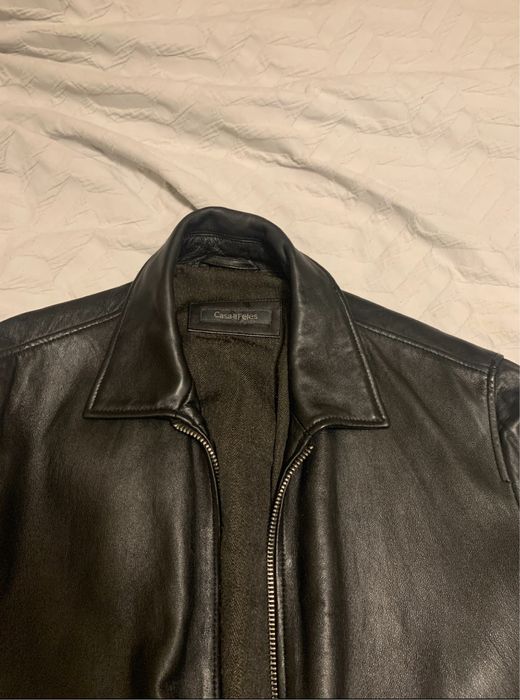 Casaco de cabedal da casa das peles