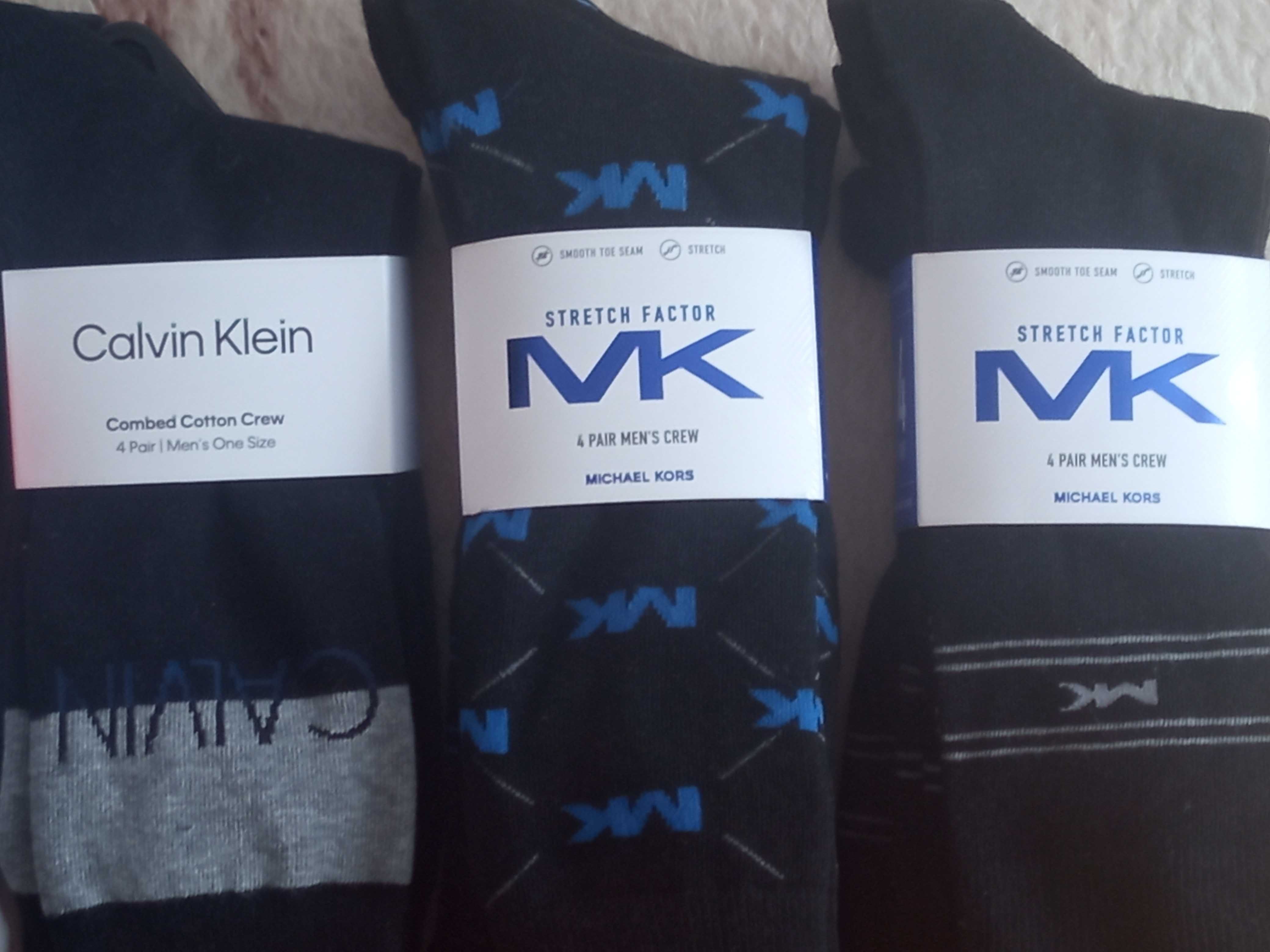 CALVIN KLEIN skarpetki czarne klasyczne  męskie bawełna czesana 4 pary