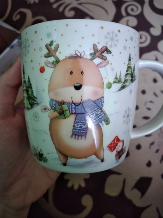 Kubek porcelanowy renifer