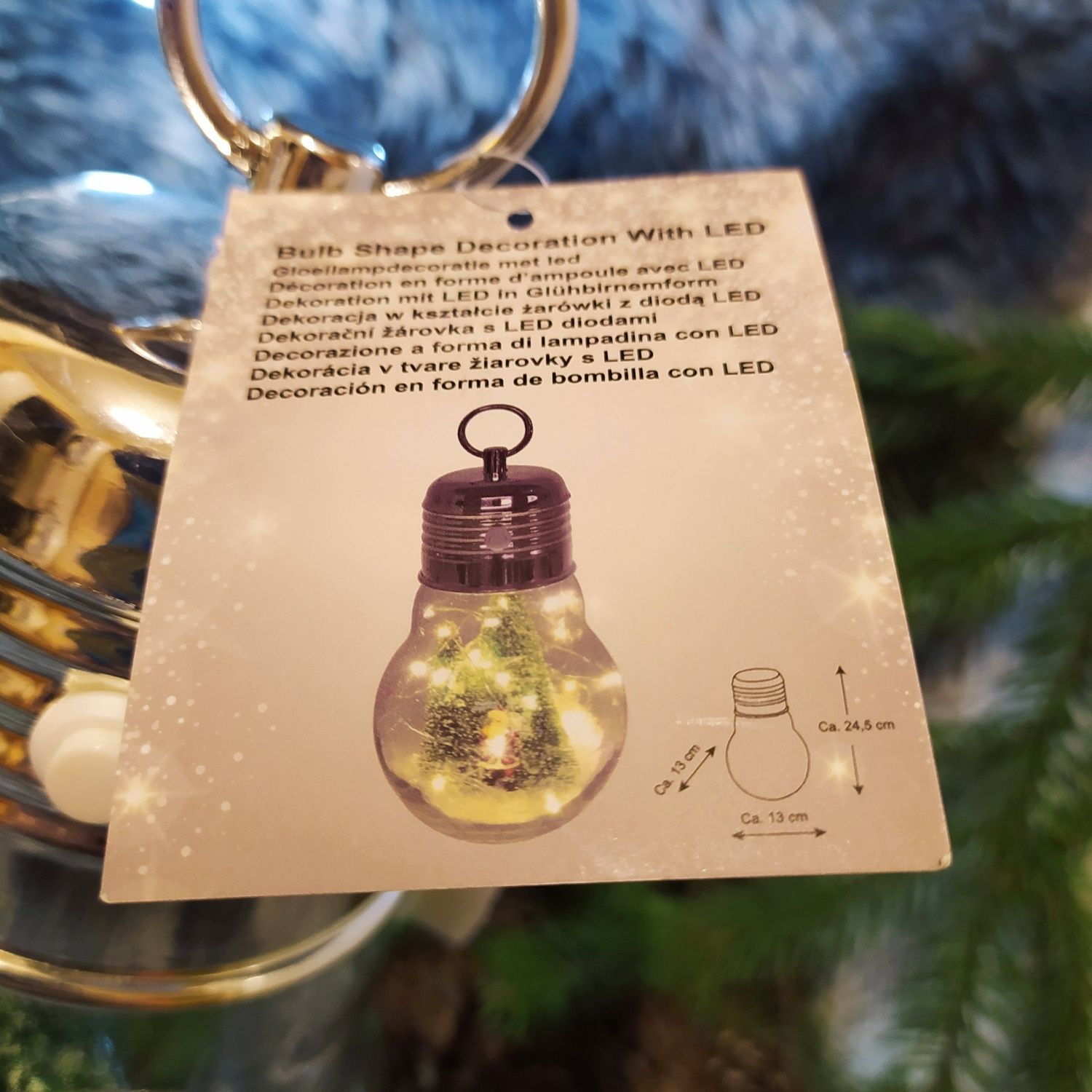Світильник ночник велика лампа новорічний декор різдвяна декорація