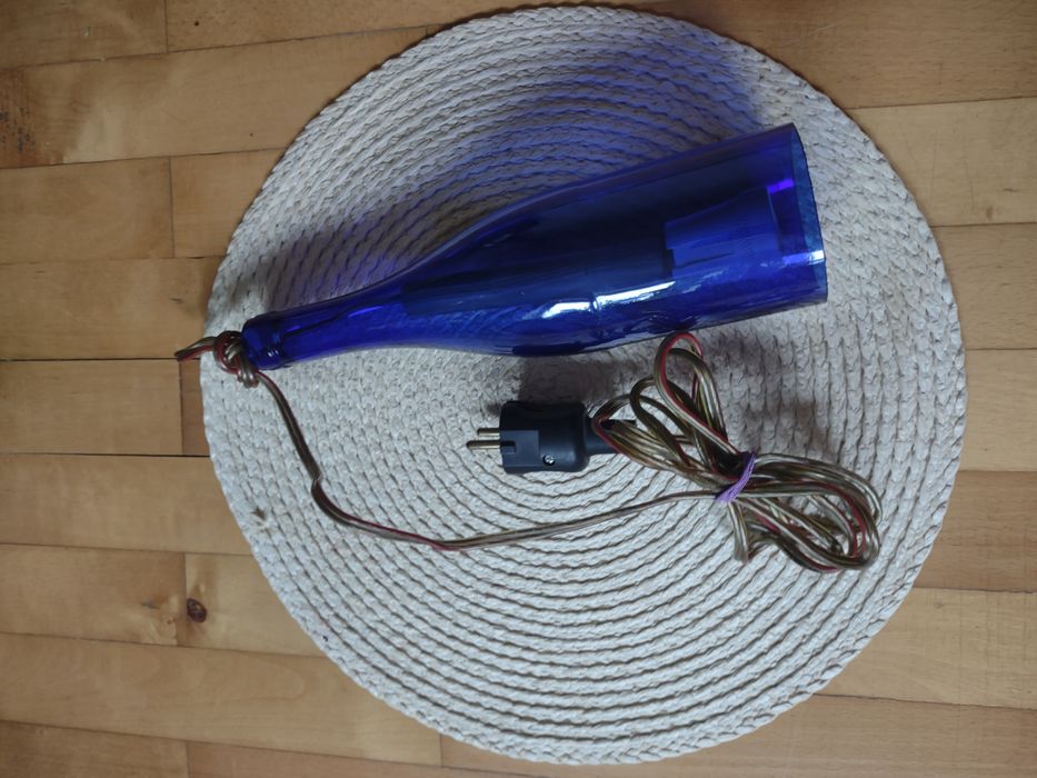 Lampka  do zawieszenia_ Szkło Kobaltowe w stylu Vintage.