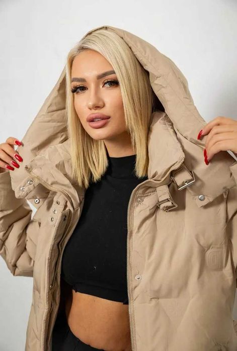 Куртка жіноча зимова, колір бежевий. Є усі розміри