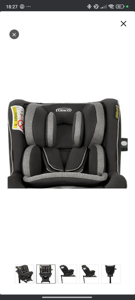 Cadeira Auto GRACO  Ascent Plus Test + Base Isofamily