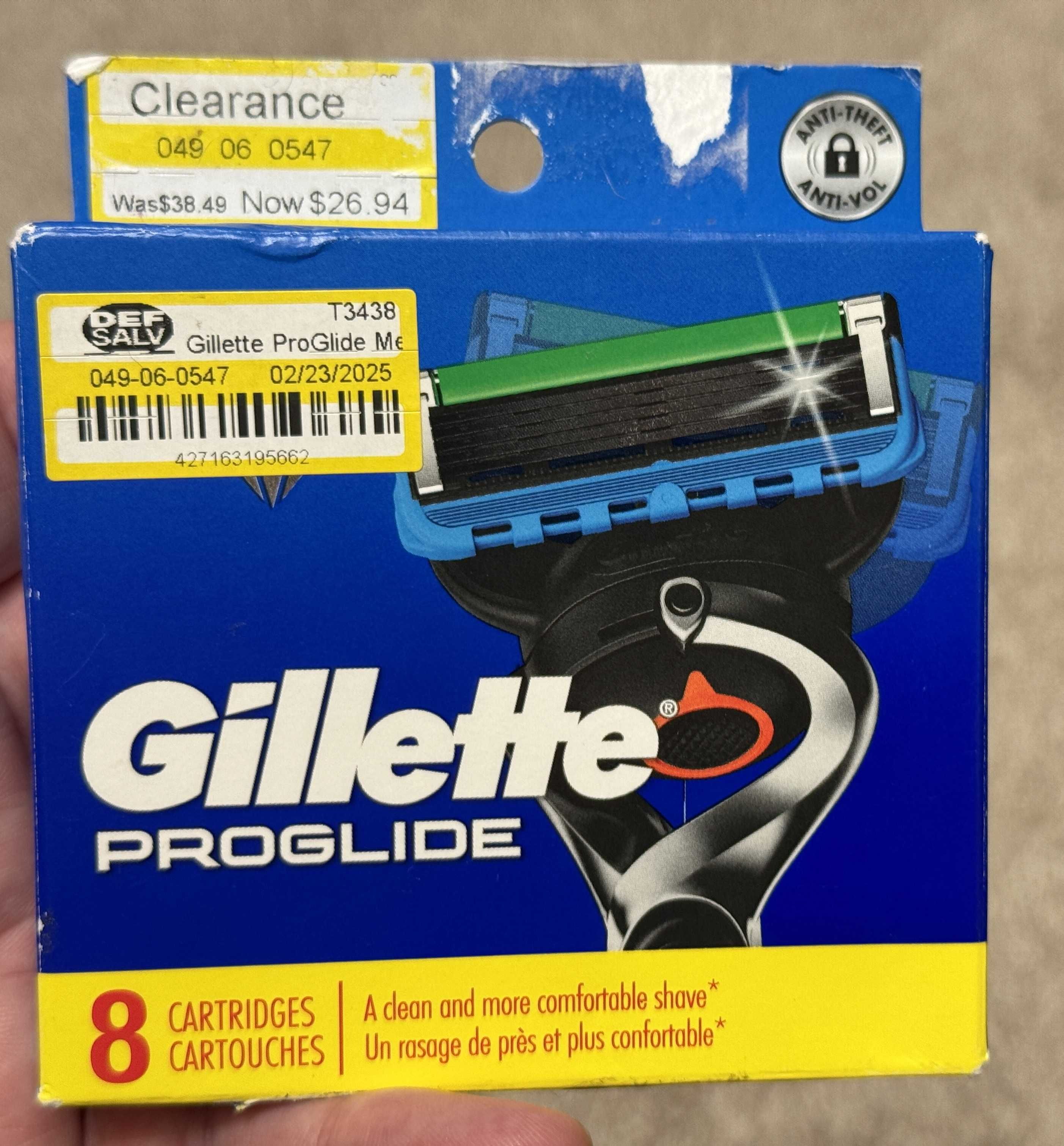 Gillette Fusion Proglide Оригинал 100% из США 8шт лезвия