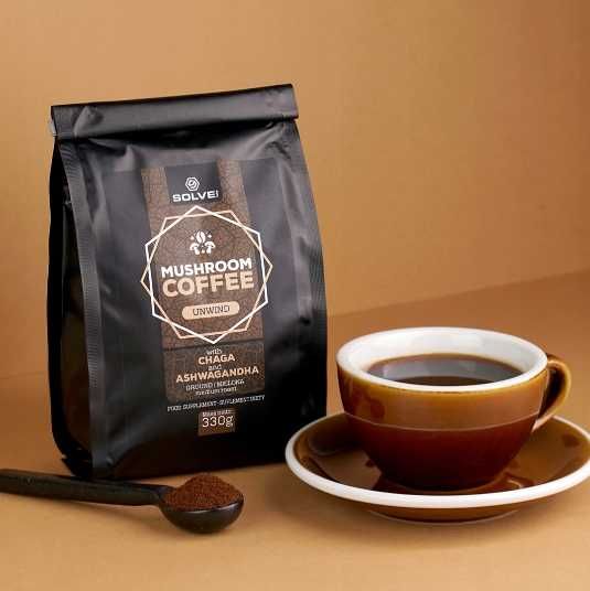 Грибна КАВА 330г Чага + АШВАГАНДА | MUSHROOM COFFEE Ashwagandhy
