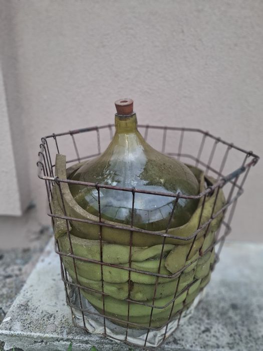 Butla balon na wino 40+litrów  prl oliwkowa