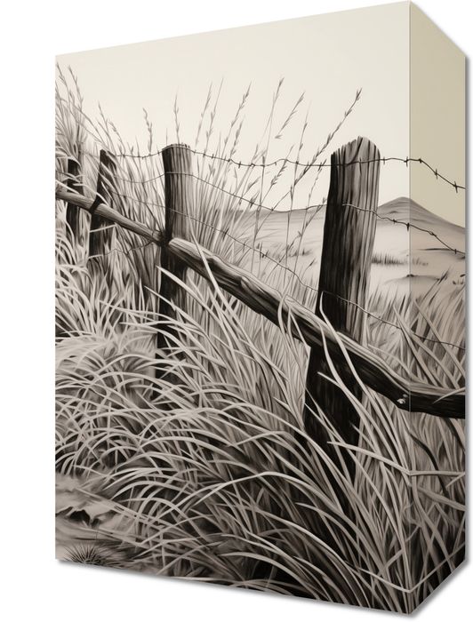 Obraz 20x30cm Szumy i Szepty Wiejskiego Płotu