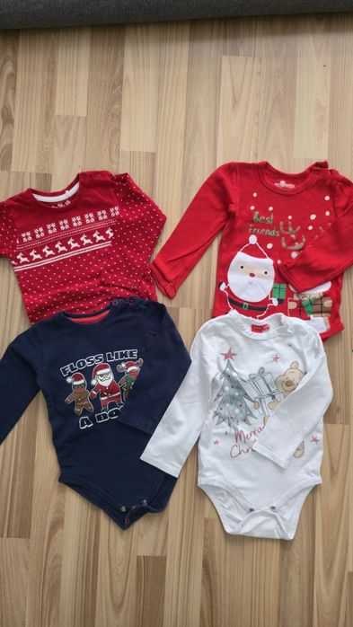 Body z długim rękawem 80 świąteczne