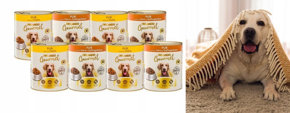 Karma Mokra Orlando Pur Gourmet 8 X 800 G - Mix Smaków Dla Psów