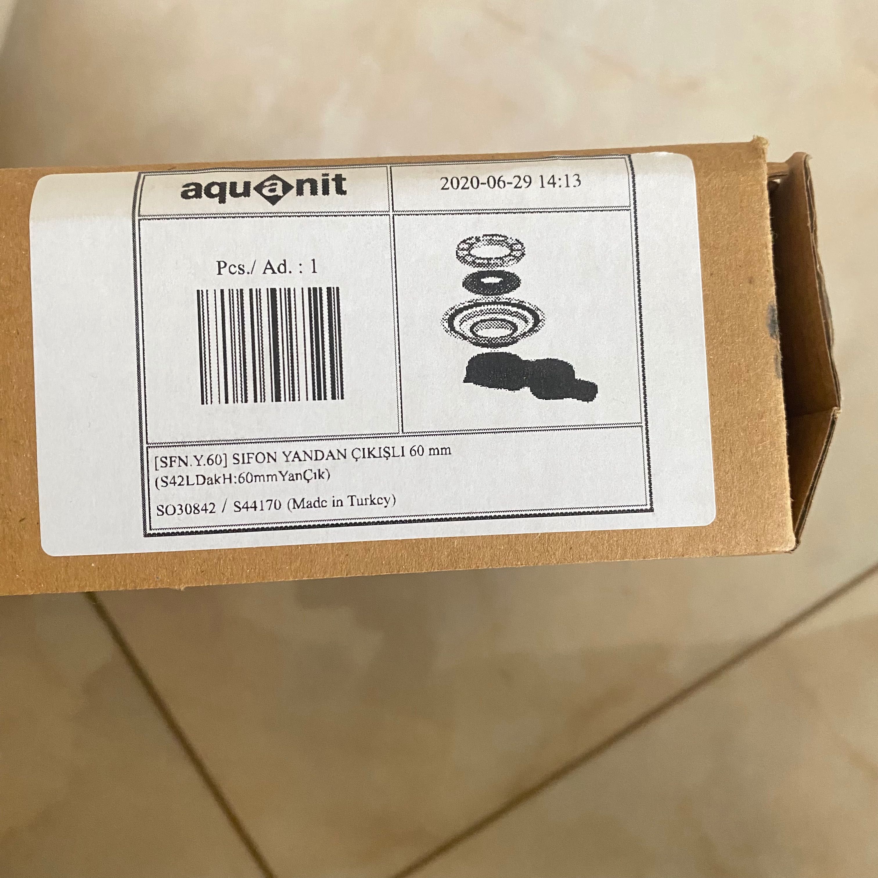 Сифон  для піддона AQuanit 60 mm