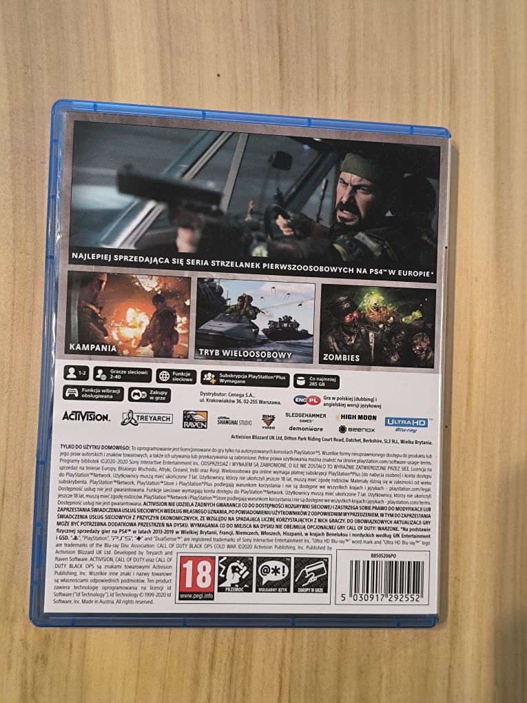 Call of duty Black ops Cold War PS5 PL