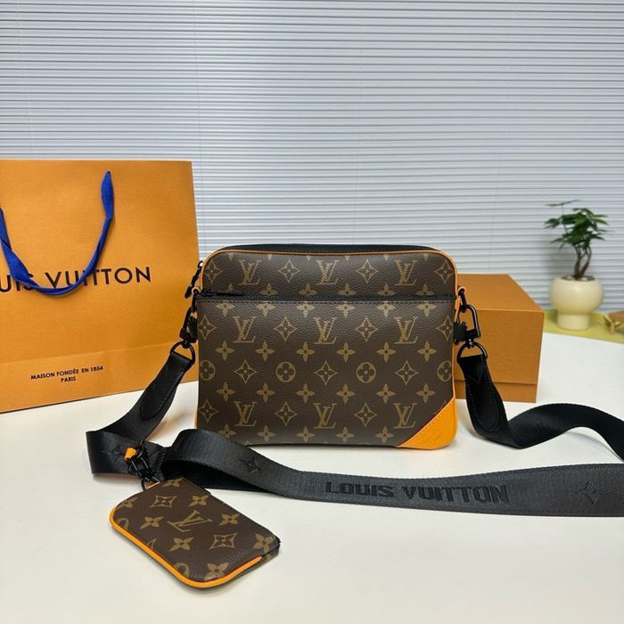 Louis Vuitton trio 3v1 3в1 messenger сумка мужская коричневая кожаная
