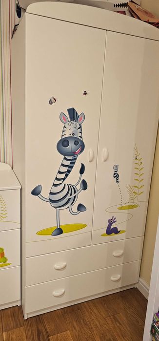 Zestaw mebli dziecięcych MEBLIK HAPPY ANIMALS WHITE