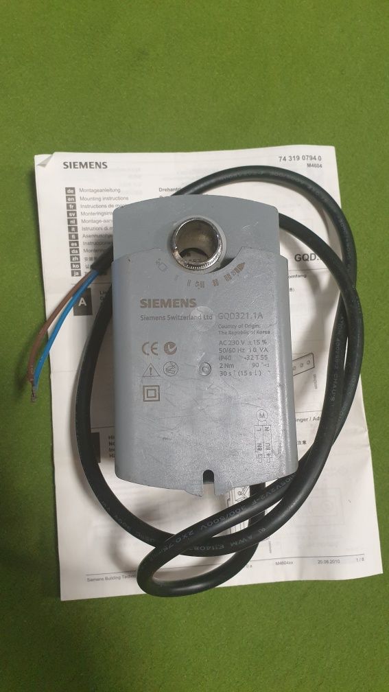 Привід повітряної заслонки Siemens GQD321.1A