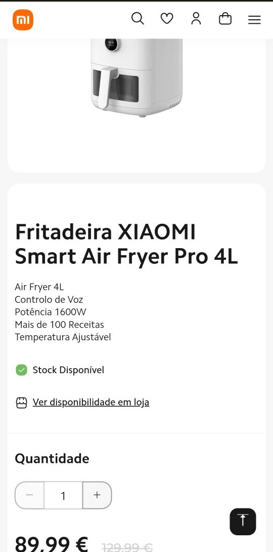 Vendo fritadeira Xiaomi