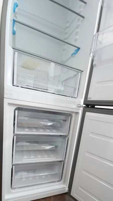 Холодильник 2 метри сірий високий двокамерний холодильники бу